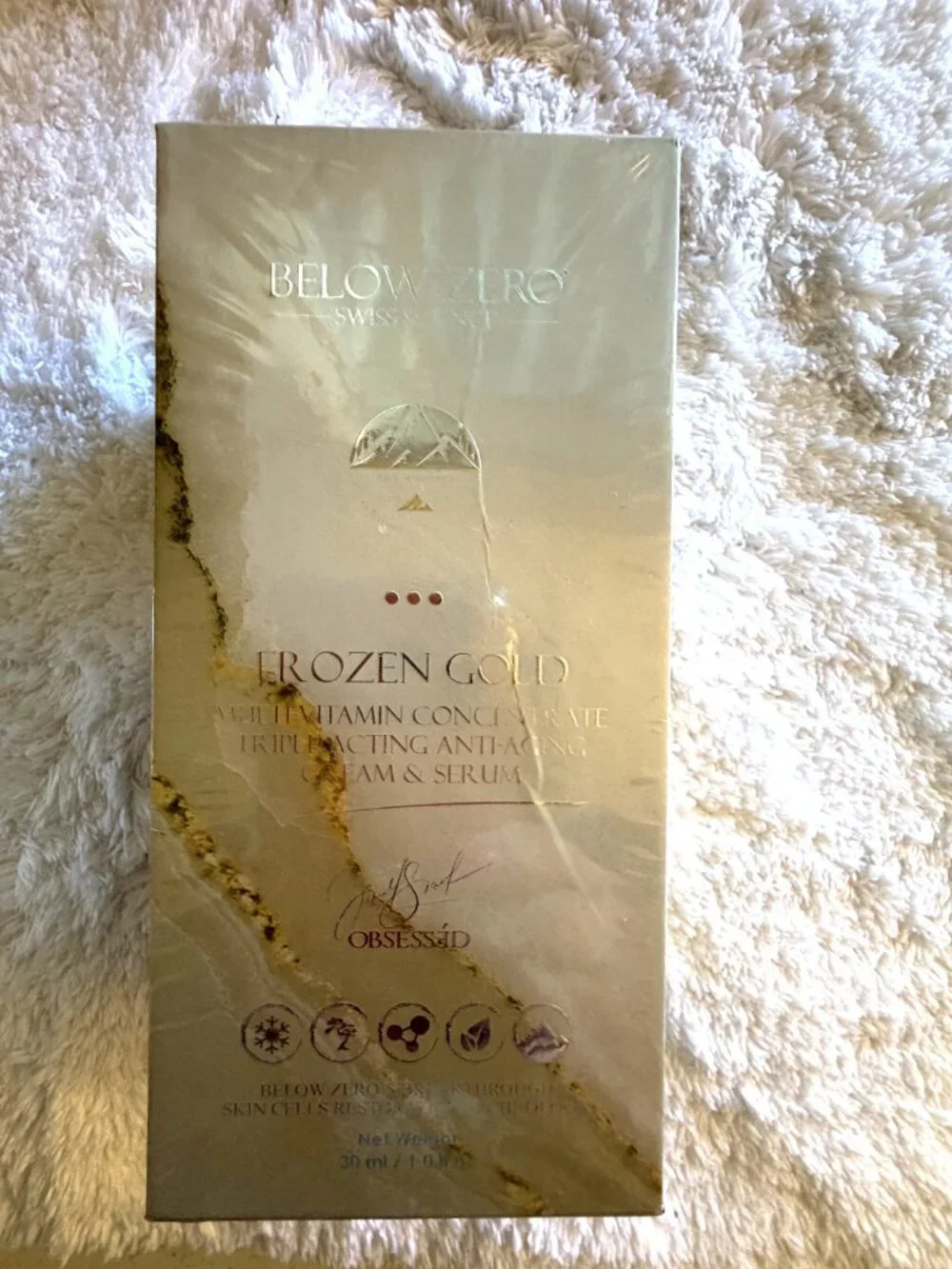 Below Zero Frozen Gold Luxury Skincare Bundle | 4-Piece Set | New & Factory Seal
